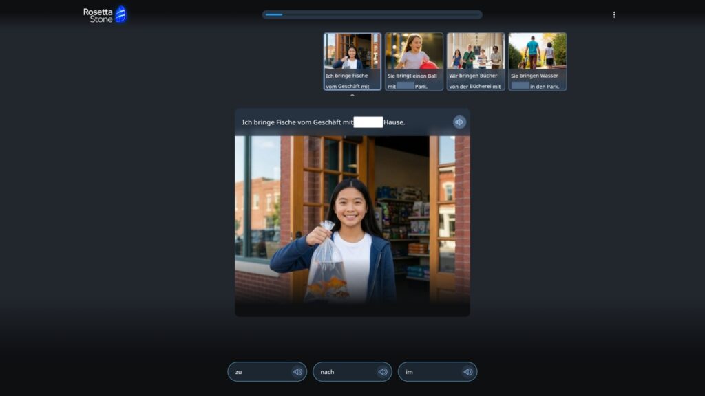 Rosetta Stone German drill