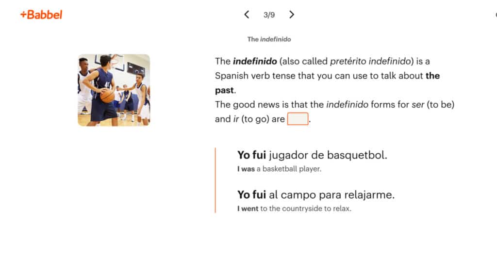 Babbel Spanish grammar