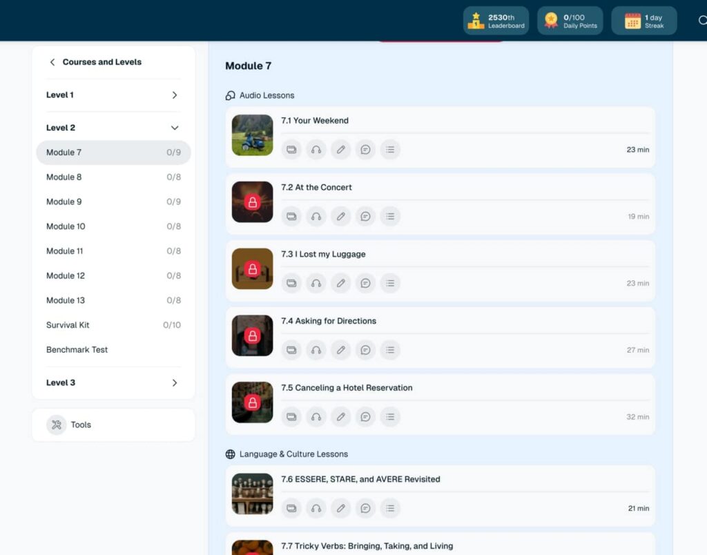 Rocket Italian dashboard