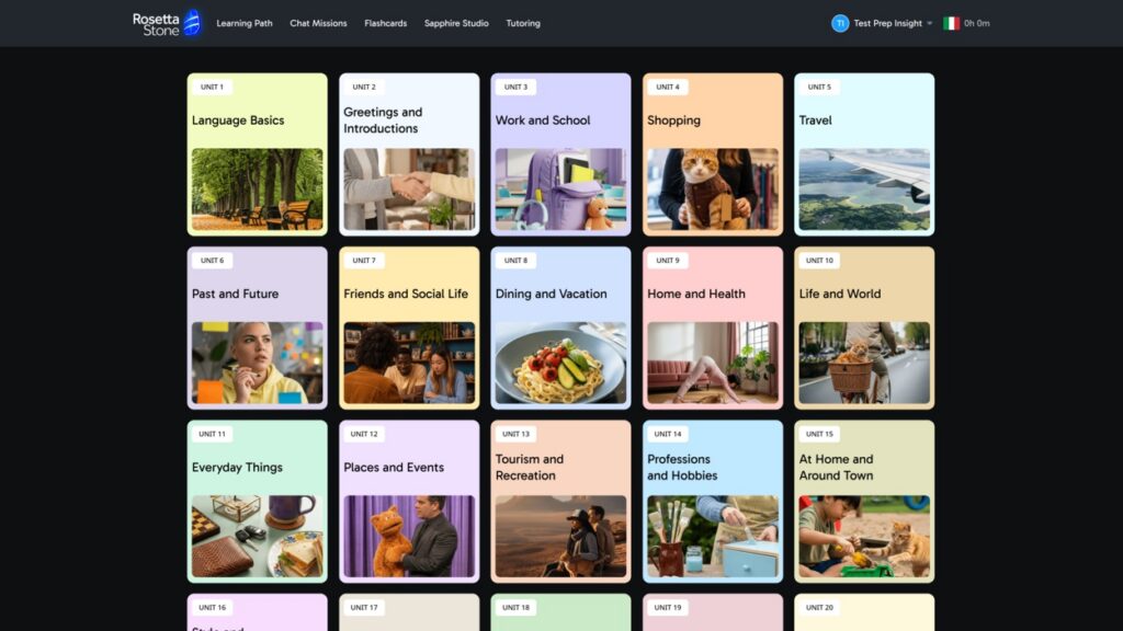 rosetta stone italian course