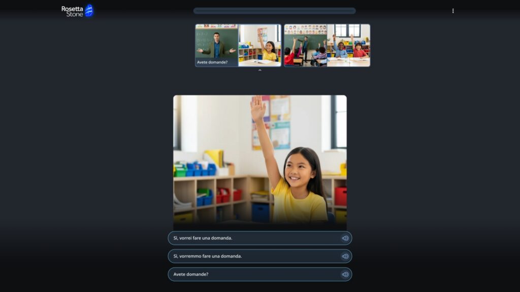 rosetta stone italian practice drill