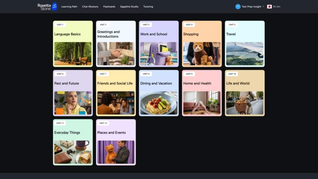 Rosetta Stone Japanese lessons